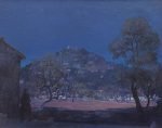 Paisaje nocturno de Tito Cittadini (Buenos Aires, 1886- Palma, 1960).