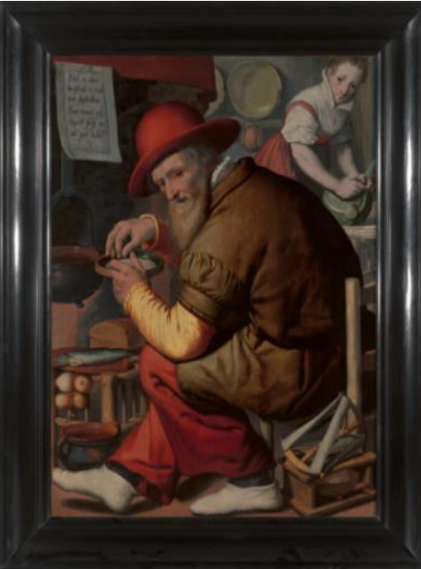 El contador de cebada, por Pieter Pietersz, h. 1550-60, óleo sobre tabla, 110 x 78 cm.