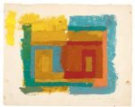 Estudio para una variante, 1947. Óleo y lápiz sobre papel secante. Cortesia de The Josef Albers Foundation/VEGAP,Madrid, 2014