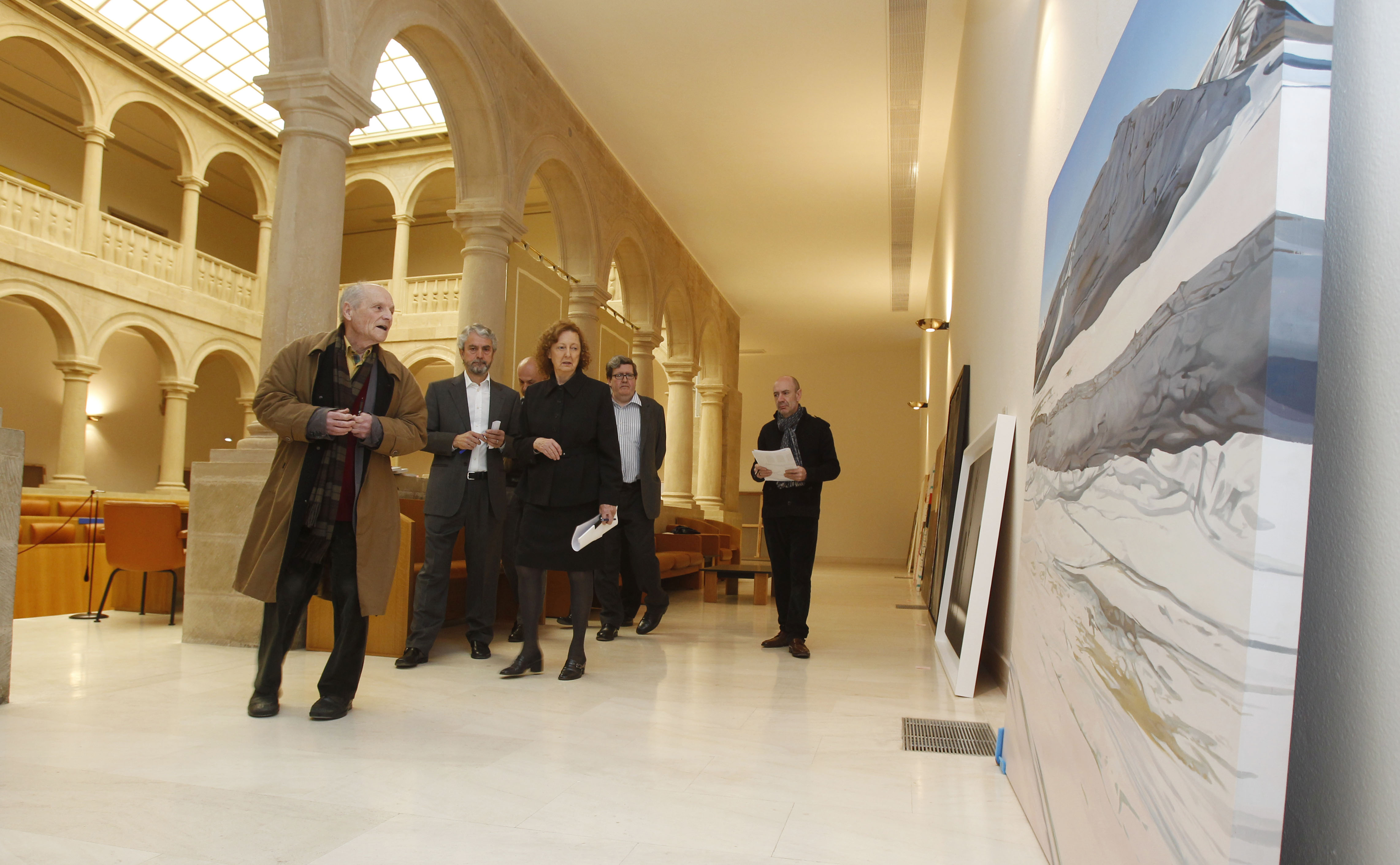 Día del fallo de la edición anterior. Jurado: Antonio López, Rosina Gómez Baeza y Juan Manuel Bonet.