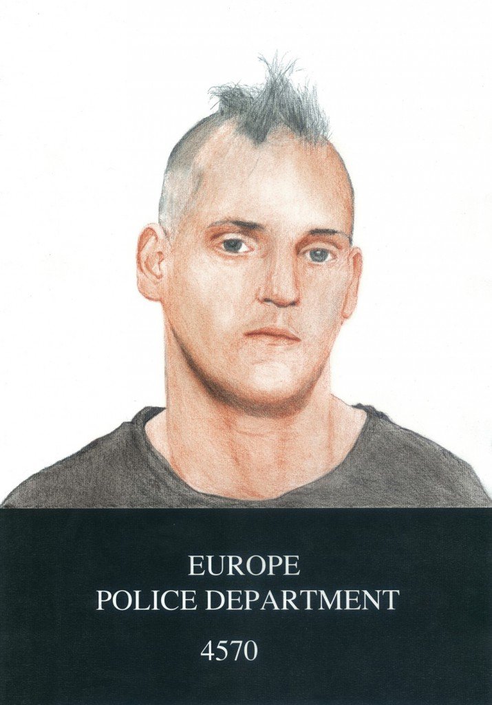 "Europa-Londres. 2012". Segunda pieza del work in progress "Europa". Seis retratos a partir de las fichas policiales distribuidas durante los disturbios de verano del 2011 en Londres.