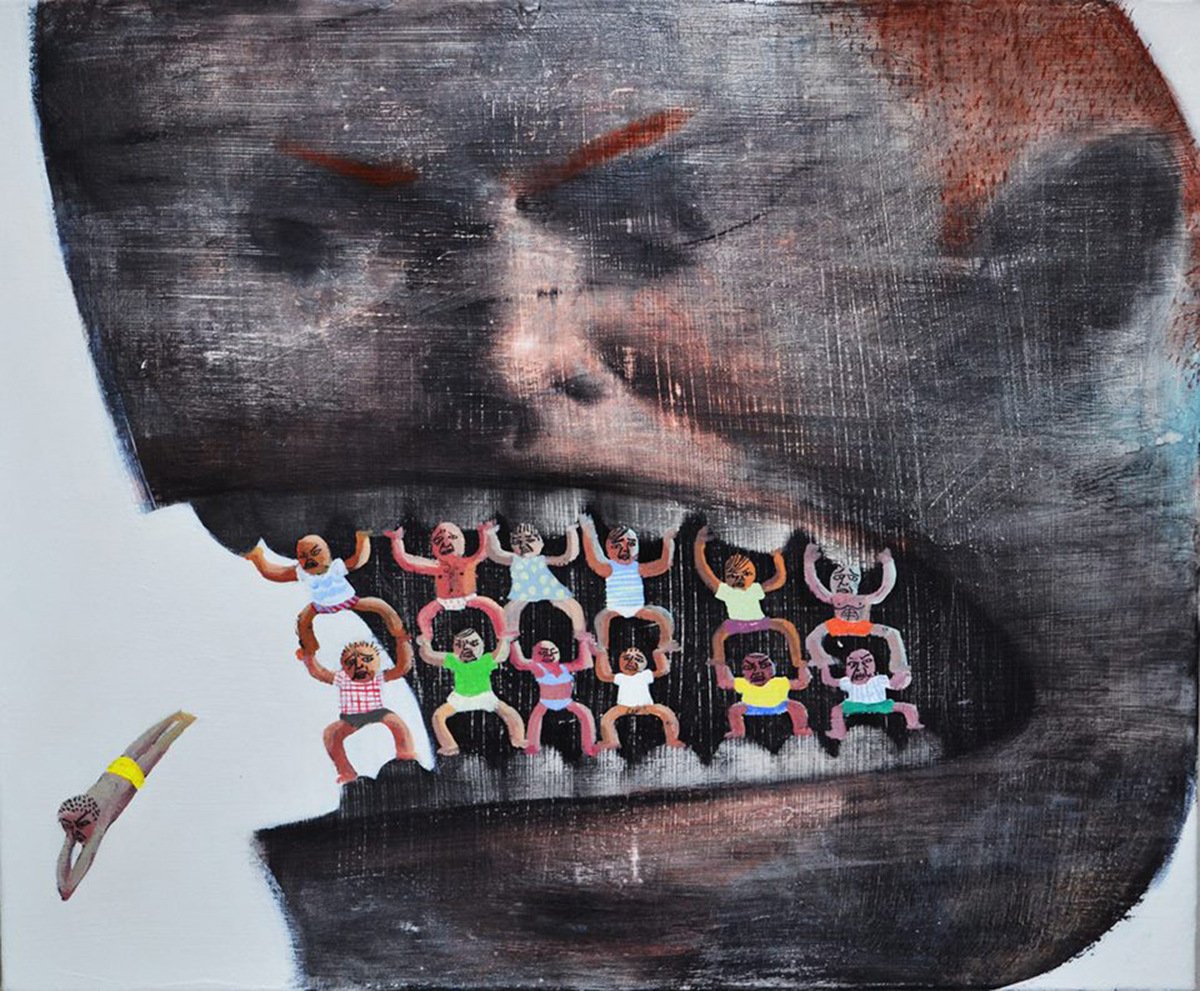 "Go", de Lai Wei-Yu, en la galería Yiri Arts de Taiwan.