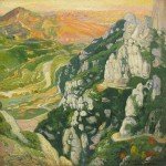 Óleo sobre lienzo de Anglada Camarasa, obra de la Galería Jordi Pascua (Barcelona).