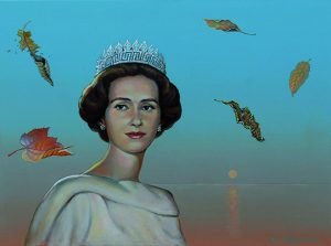 Reina Fabiola, por Valentín Kovatchev, 2015, óleo sobre lienzo, 55 x 73 cm.