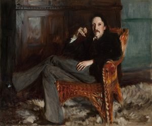 Robert Louis Stevenson, por John Singer Sargent, 1887.