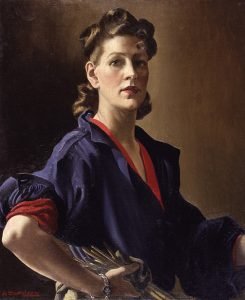Anna Katrina Zinkeisen, por Anna Katrina Zinkeisen, h. 1944, óleo sobre lienzo ® Londres, National Portrait Gallery.