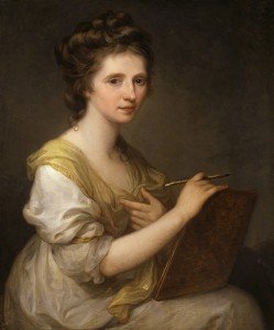 Angelica Kauffman, por Angelica Kauffmann, h. 1770-75, óleo sobre lienzo ® Londres, Portrait Gallery.