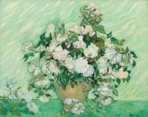 Rosas, por Vincent van Gogh, 1890, National Art Gallery.