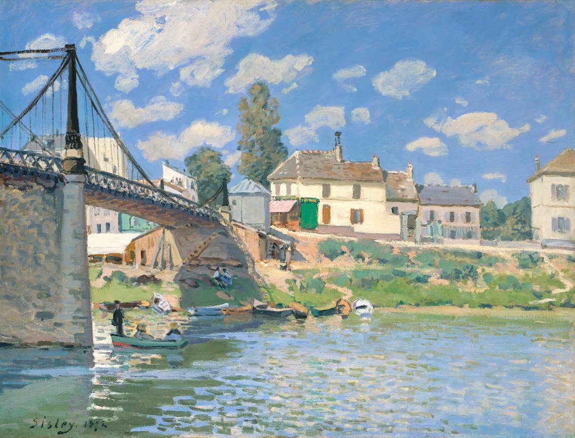 The Bridge at Villeneuve-la-Garenne, de Alfred Sisley, 1872, Nueva York, The Metropolitan Museum of Art.