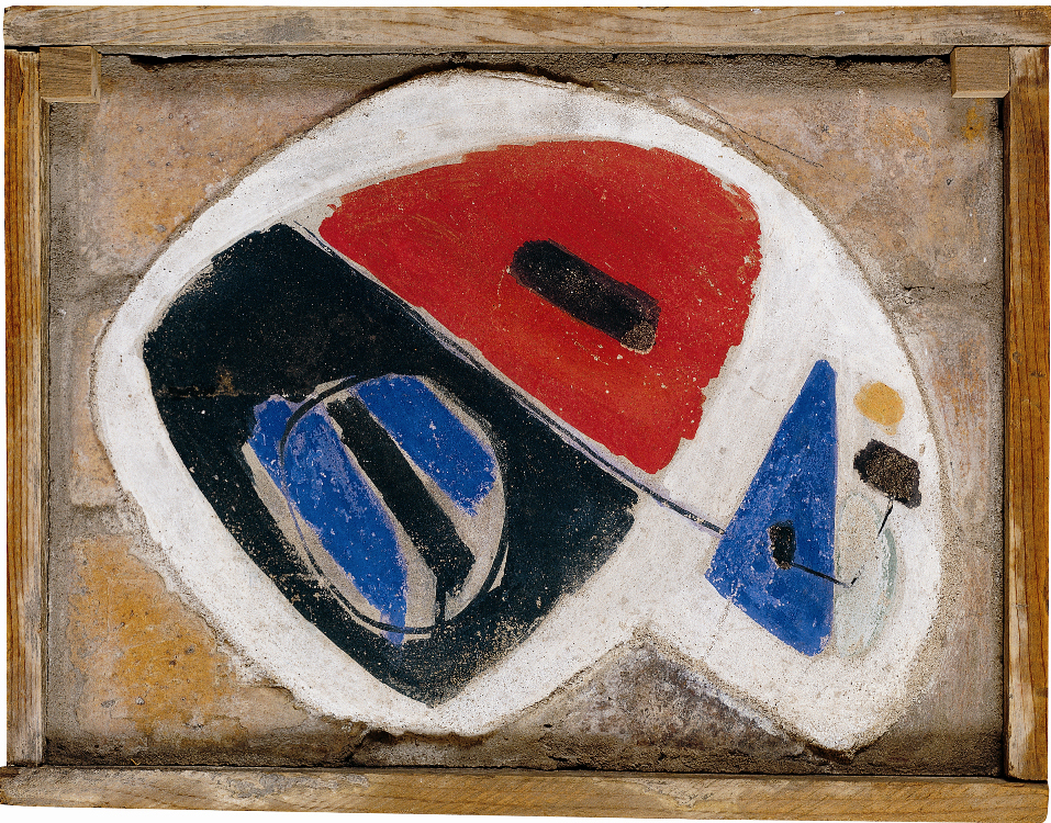 Sin título, 1951-52, técnica mixta, 26 x 47,5 cm, Colección Familia Guerrero.