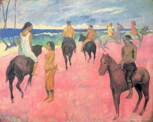 Jinetes en la playa, 1902.