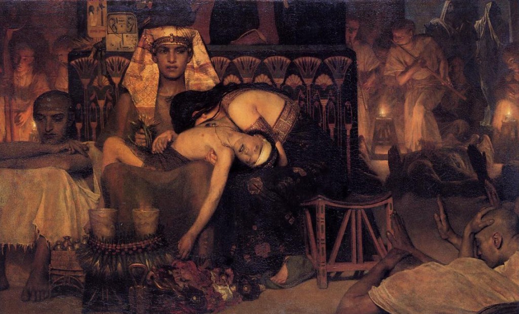 La muerte del primogénito, por Lawrence Alma-Tadema, 1873.