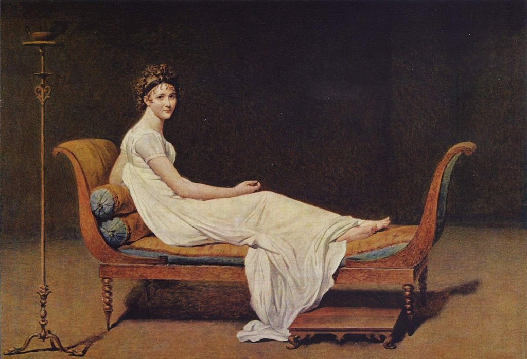 Madame Récamier, por Jacques-Louis David, 1800. Museo del Louvre, París.