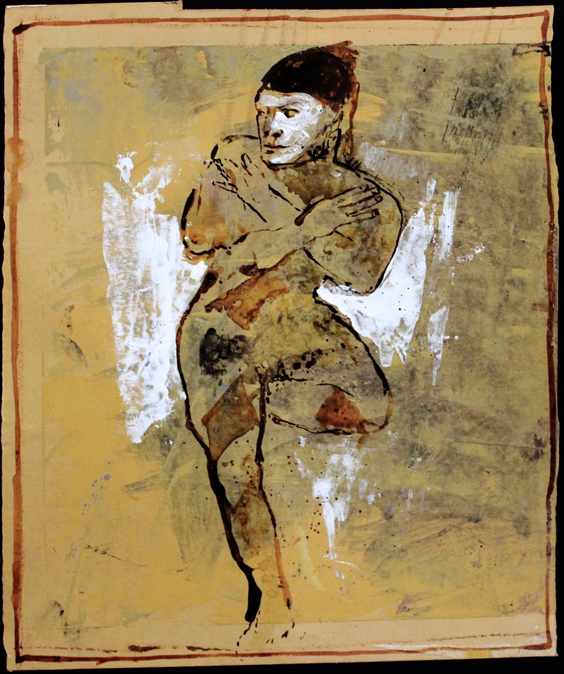 Non so se è una lacrima, 2012, técnica mixta sobre papel encolado, 30 x 25 cm, colección particular.