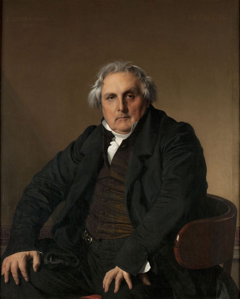 Louis-François Bertin o El señor Bertin, por Jean-Auguste-Dominique Ingres, 1832, óleo sobre lienzo, 116 x 95 cm, París, Museo del Louvre.
