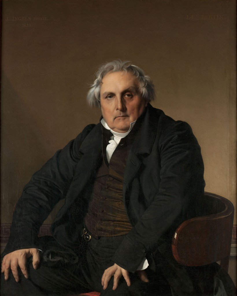 Louis-François Bertin o El señor Bertin, por Jean-Auguste-Dominique Ingres, 1832, óleo sobre lienzo, 116 x 95 cm, París, Museo del Louvre. 