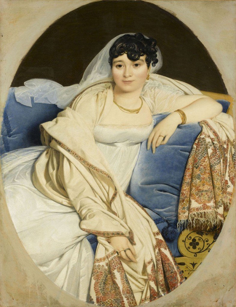 La señora Rivière, por Jean-Auguste-Dominique Ingres, 1805, óleo sobre lienzo, 166,5 x 81,7 cm, París, Museo del Louvre. 