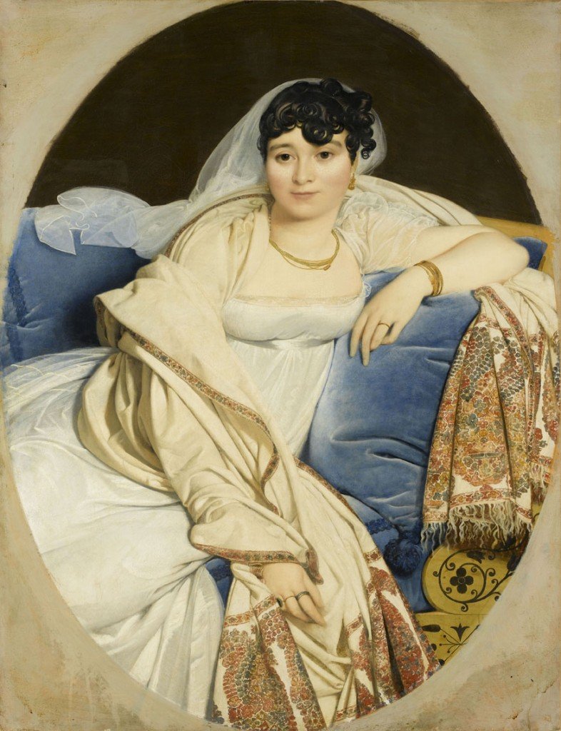 La señora Rivière, por Jean-Auguste-Dominique Ingres, 1805, óleo sobre lienzo, 166,5 x 81,7 cm, París, Museo del Louvre.