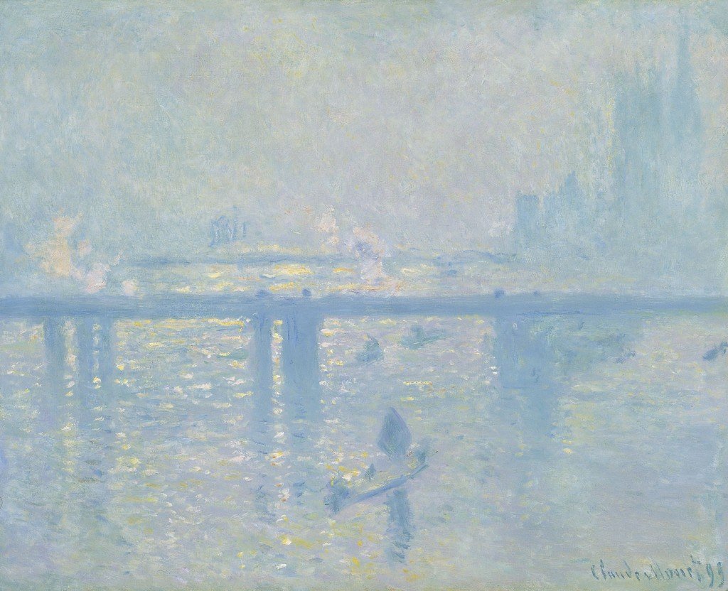 El puente de Charing Cross, por Claude Monte, 1899, óleo sobre lienzo, 64,8 x 80,6 cm, Colección Carmen Thyssen-Bornemisza en depósito en el Museo Thyssen-Bornemisza.