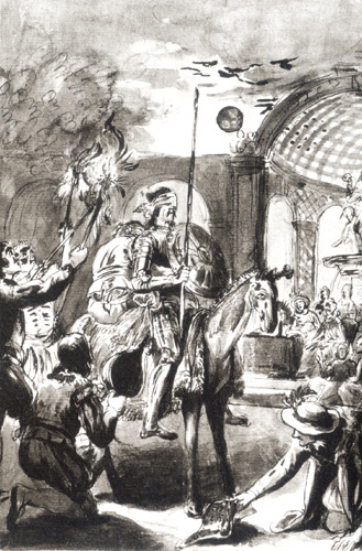 Grabado de Joaquín Ballester, que es el que se ha utilizado para hacer la ilustración de la moneda conmemorativa.