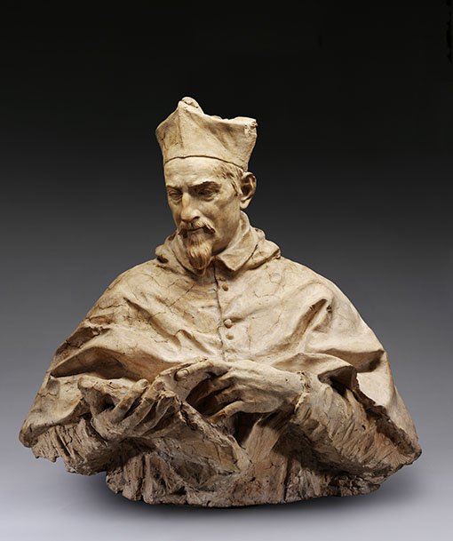 Busto del Cardenal Paolo Emilio Zacchia, por por Alessandro Algardi, terracota, h. 1654. 