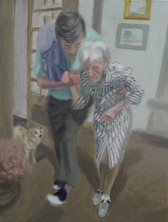 Paseo, 2014, óleo sobre lienzo, 33 x 25 cm.