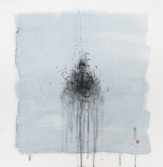 Master Weixian, por Zhao Lu, 2014, tintas sobre papel, 69 × 68 cm. Cortesía del artista y Shone Show Gallery.