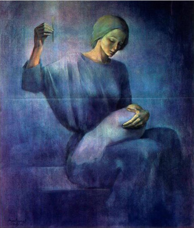 Maternidad azul, 1983.