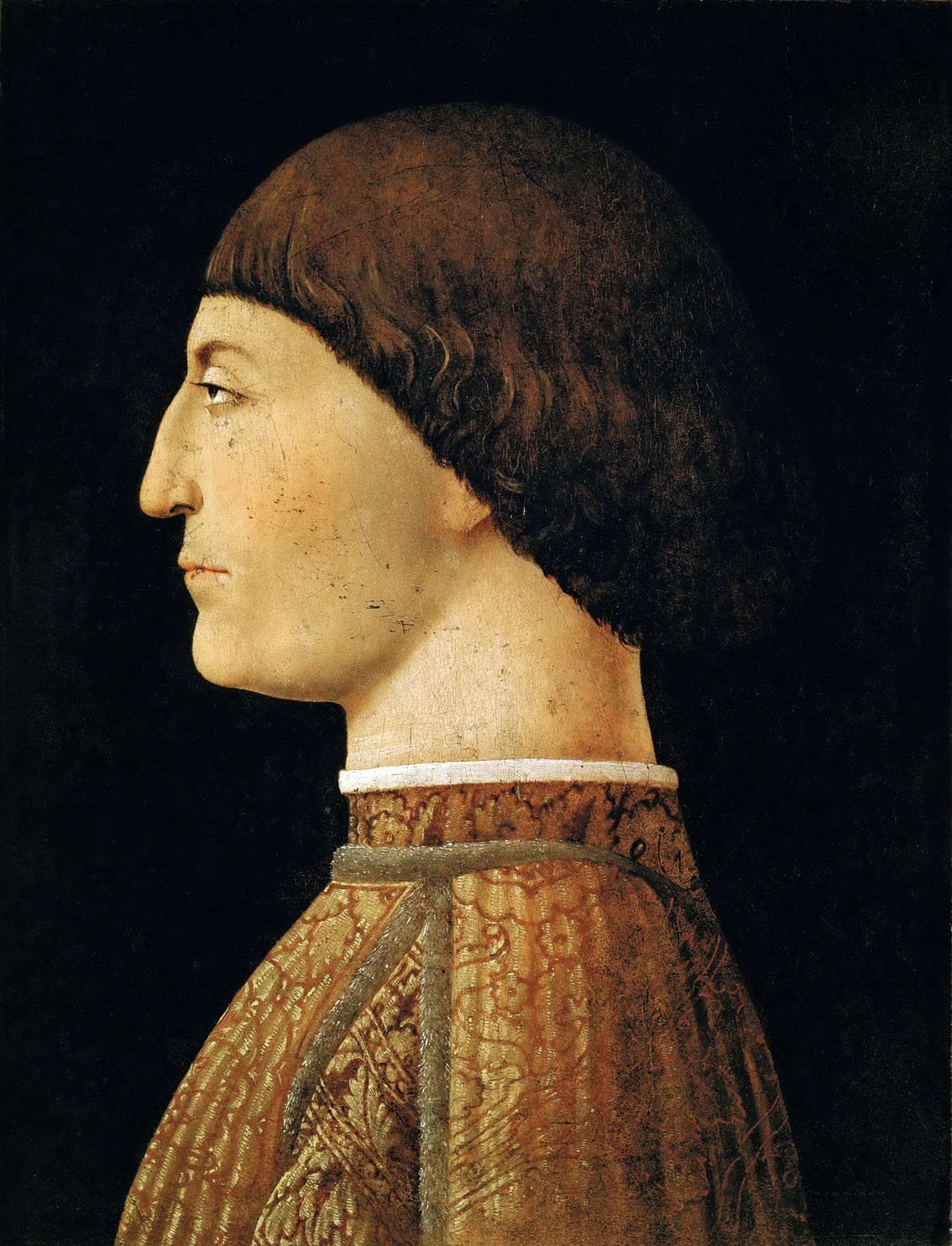 Retrato de Segismundo Pandolfo Malatesta, 1451, óleo y temple sobre tabla, 44,5 x 34,5 cm, París, Museo del Louvre.