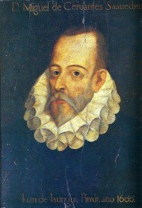 Retrato de Miguel de Cervantes Saavedra, anónimo, atribuido a Juan de Jáuregui, ¿siglo XIX?, óleo. Real Academia Española. 