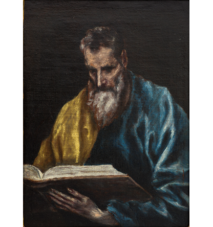 San Simón, por el Greco, óleo sobre lienzo, 39,5 x 29,5 cm.