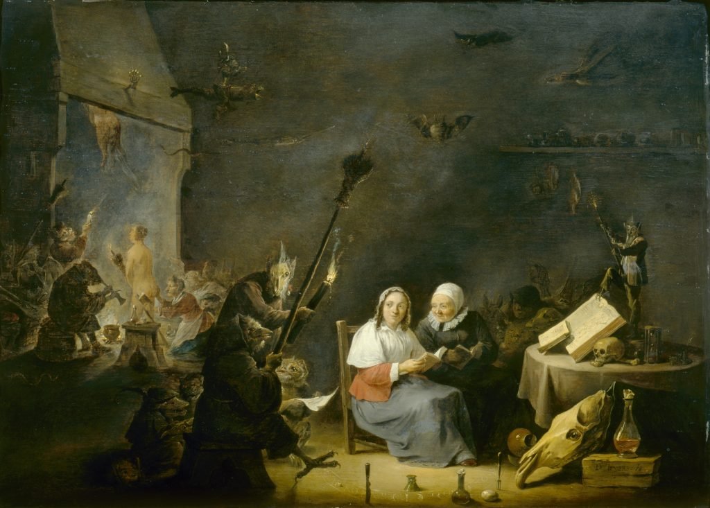 Peparación para el Sabat, de David Teniers II, h. 1645, Wenen, Akademie der bildenden Künste.