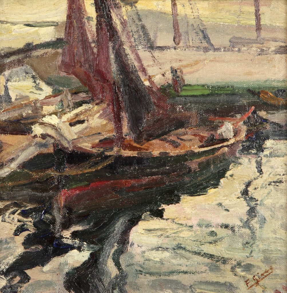 Marina, de Frances Gimeno Arasa, óleo sobre lienzo, hacia 1915-18, 285 x 28-5 cm.