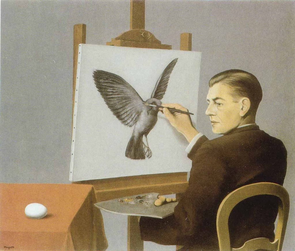 La clarivedencia, de René Magritte, 1936, óleo sobre lienzo.