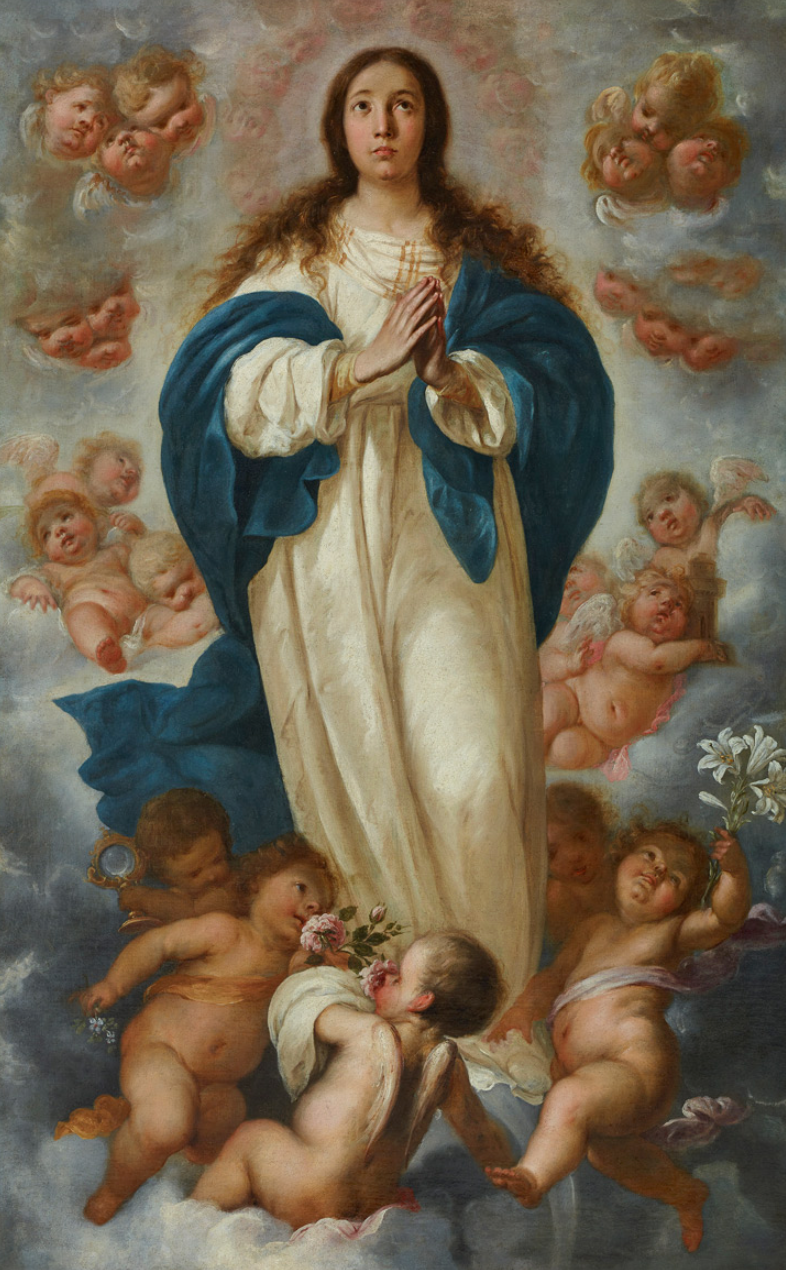 Inmaculada Concepción, por Francisco de Herrera el Mozo, h. 1670, óleo sobre lienzo, 165 x 105 cm. Donación Plácido Arango Arias, 2016.