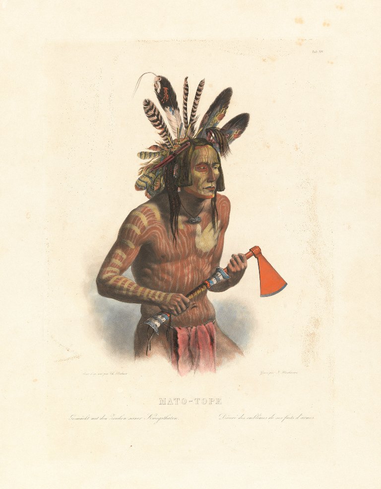 Mató-Tope. Ataviado con sus atributos bélicos, 1839-43, Colección Carmen Thyssen-Bornemisza.