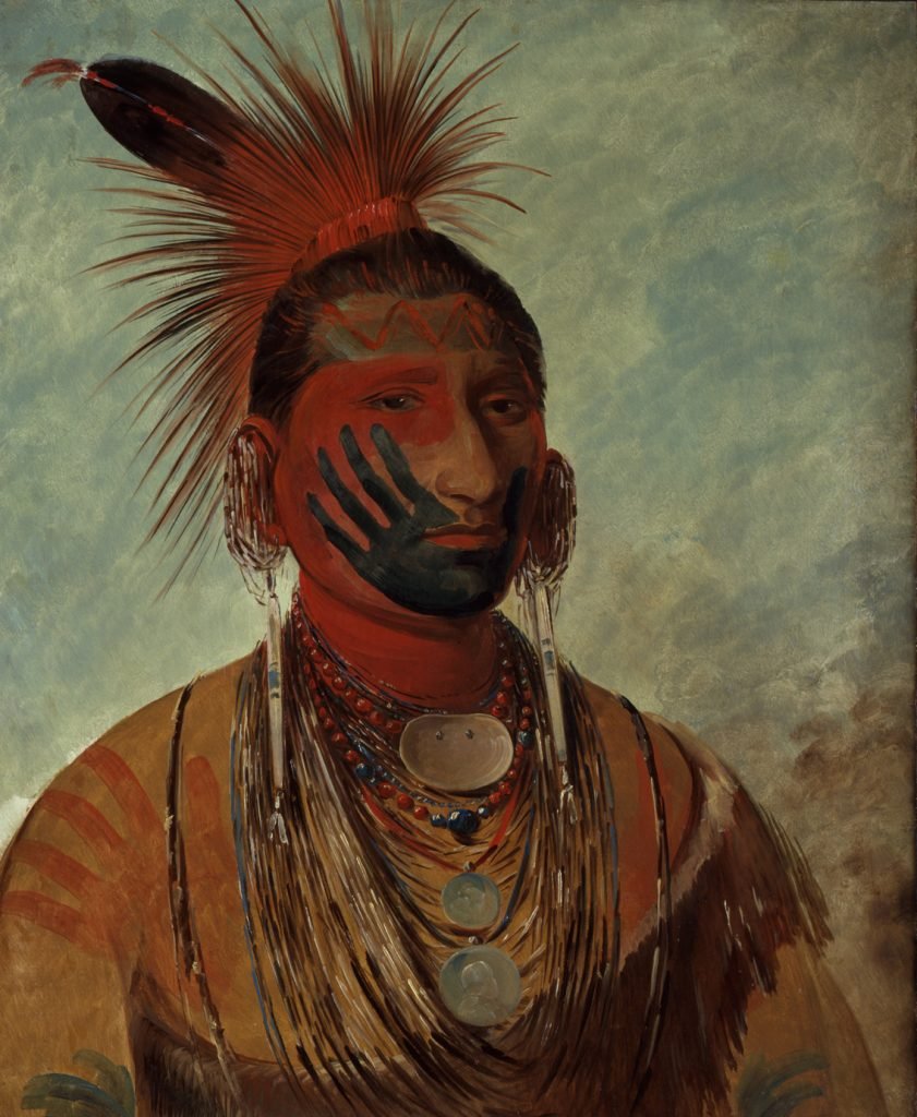 Baile ligero. Soldado, de George Catlin, 1844, óleo sobre lienzo, 73,7 x 60,9 cm, Smithsonian American Art Museum, Washington.