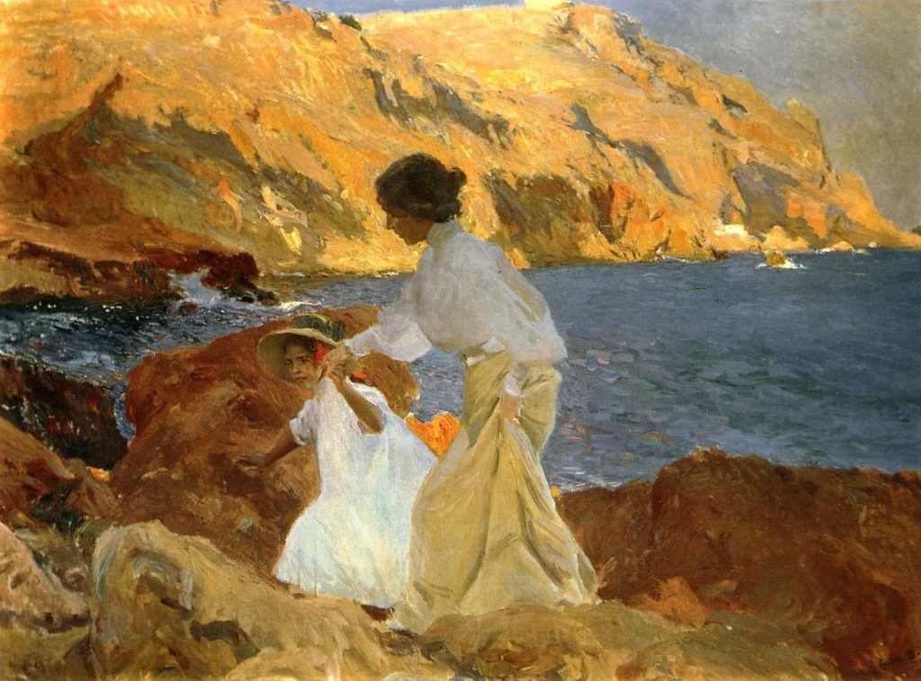 Clotilde y Elena en las rocas. Jávea, 1905, colección particular.