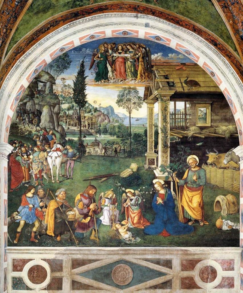 Adoración de los pastores, de Pinturicchio.