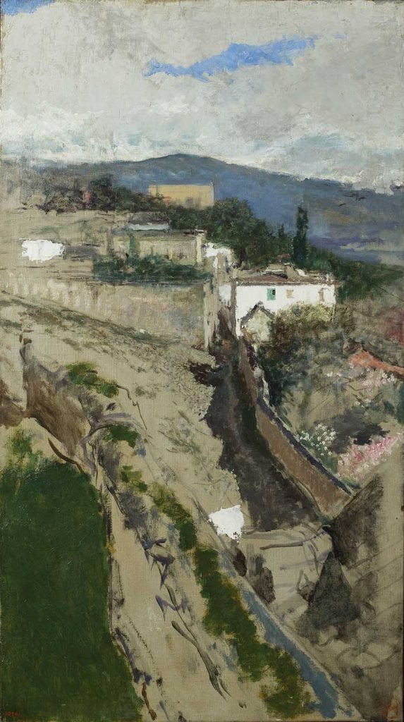 “Paisaje de Granada”, h. 1871, óleo sobre lienzo © Museu Nacional d’Art de Catalunya, Barcelona (2016) Photo: Jordi Calveras.