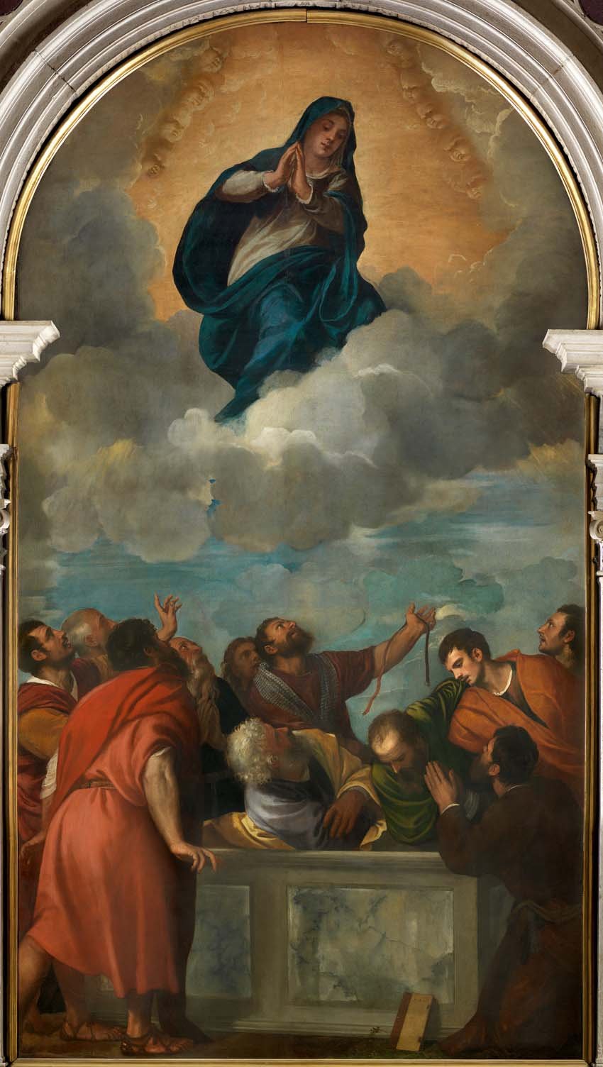 Asunción de la Virgen, de Tiziano, 1530-32,óleo sobre lienzo, 394 x 222 cm, Verona, Catedral de Santa Maria Assunta.