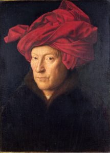 Retrato de un hombre con turbante rojo, Van Eyck.