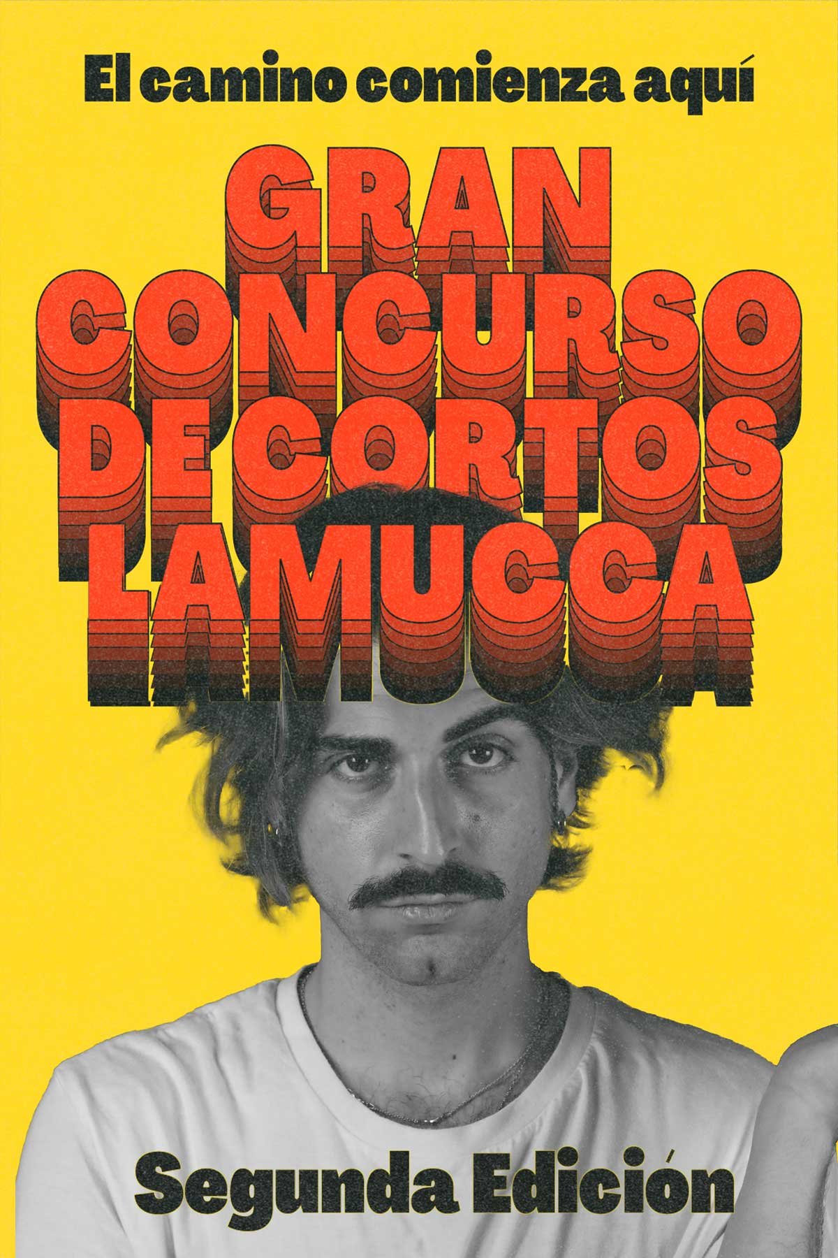 Cartel del II Concurso de cortos de Lamucca.